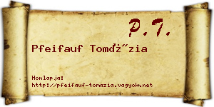 Pfeifauf Tomázia névjegykártya